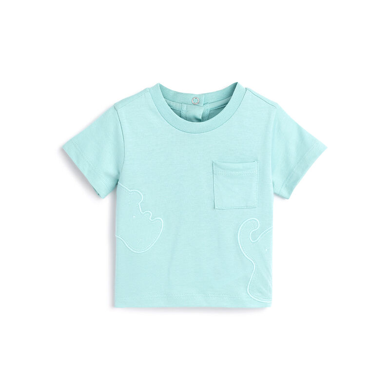Boys Light Green Applique Short Sleeve T-Shirt image number 0